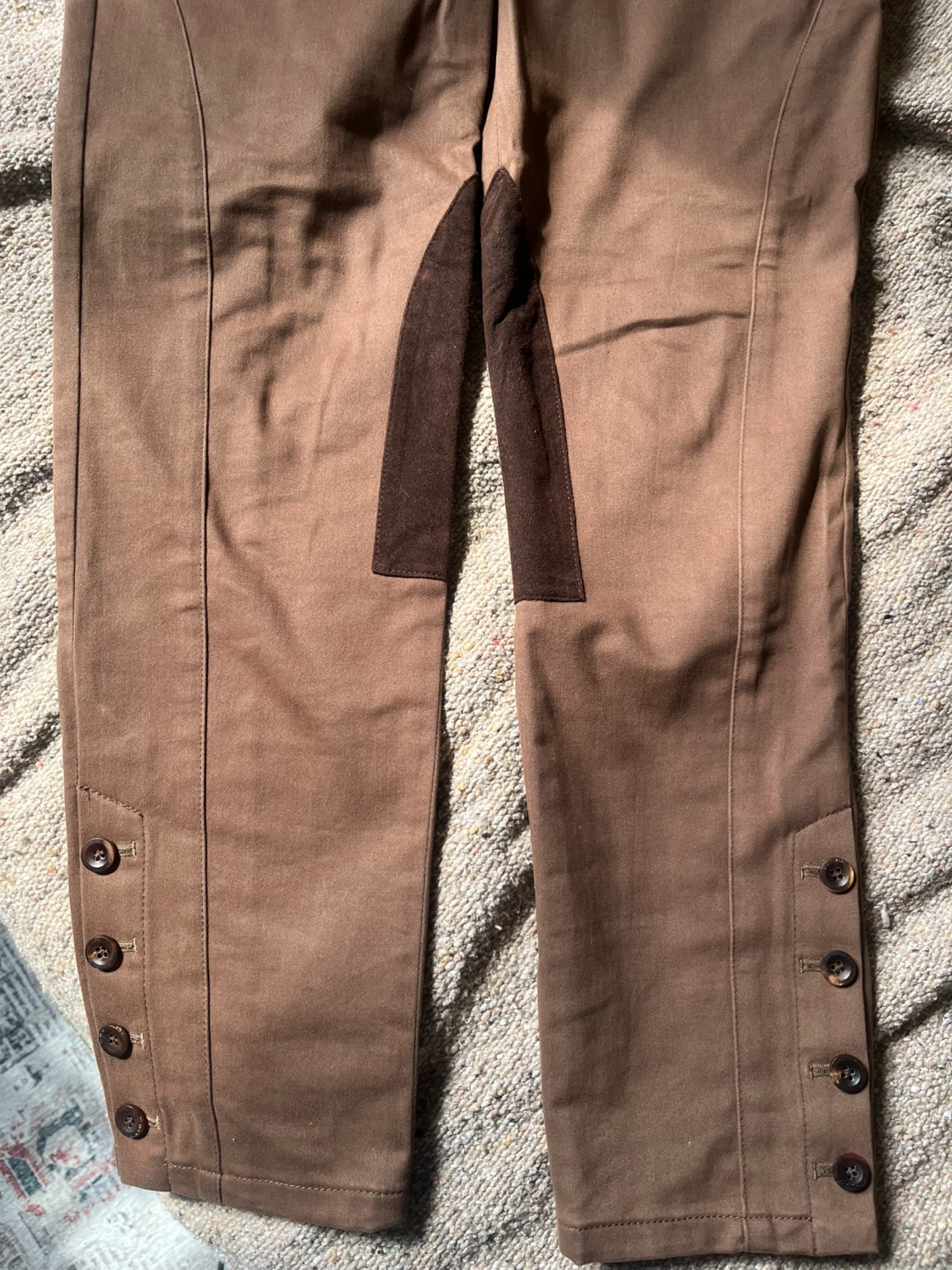 Bean Pole Brown Pants with Suede Patches - photo 2