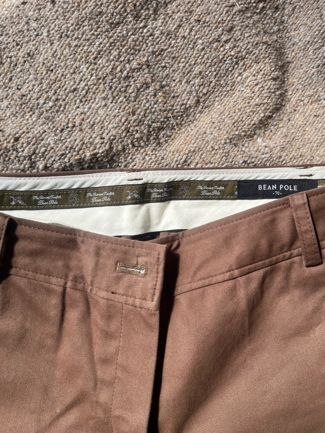 Bean Pole Brown Pants with Suede Patches - photo 3