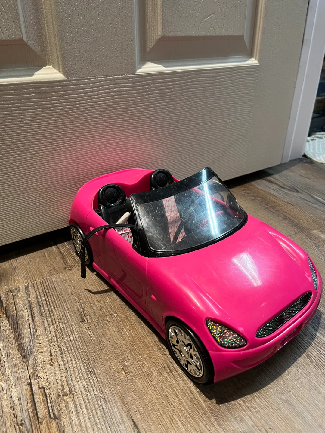Pink Convertible Barbie Car