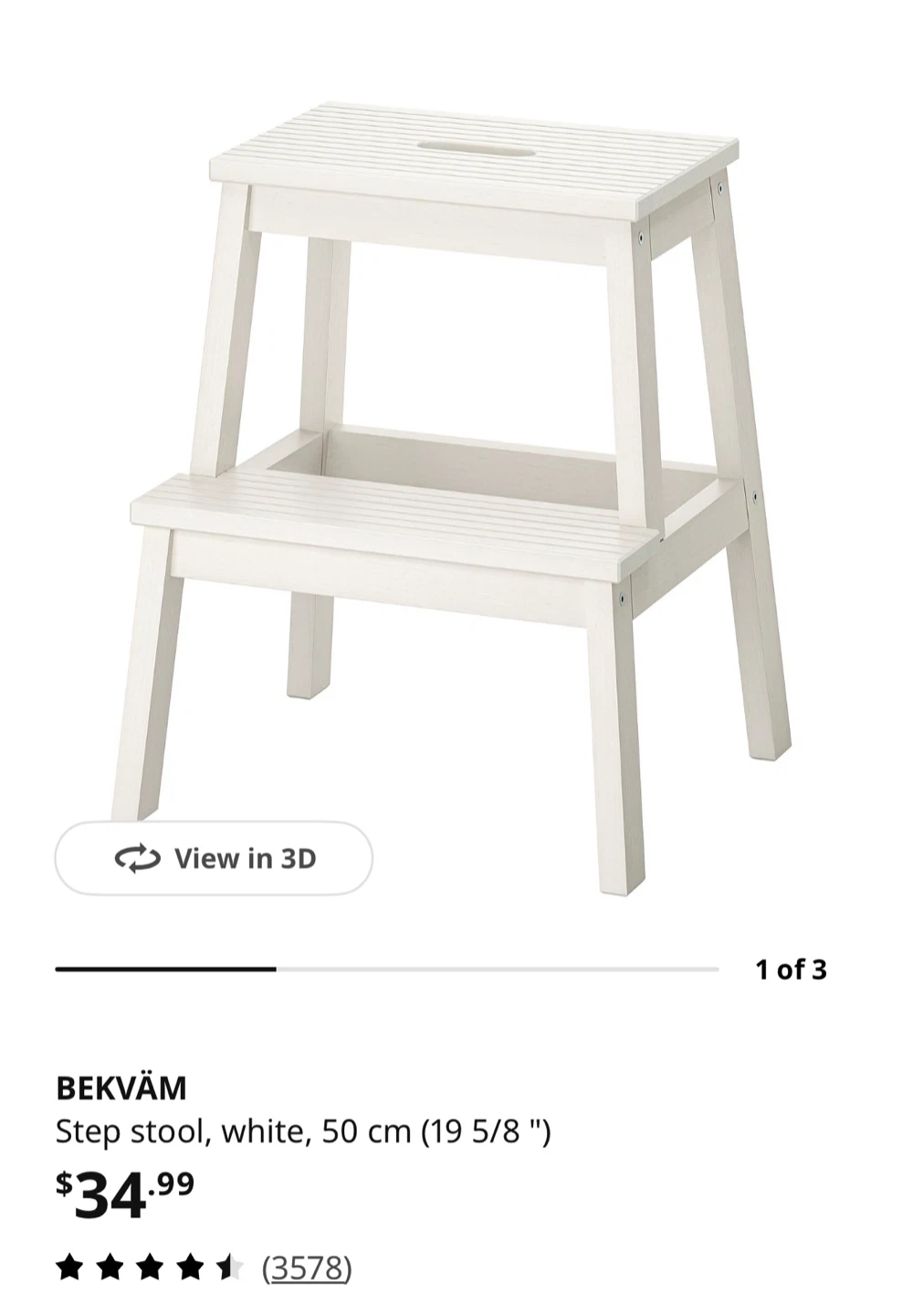 IKEA BEKVÄM Step Stool - White