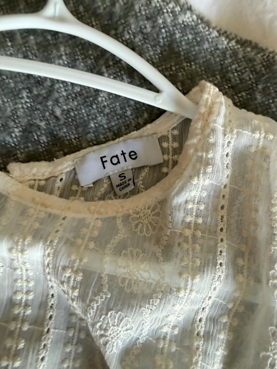 Fate White Lace Dress Size S - photo 3