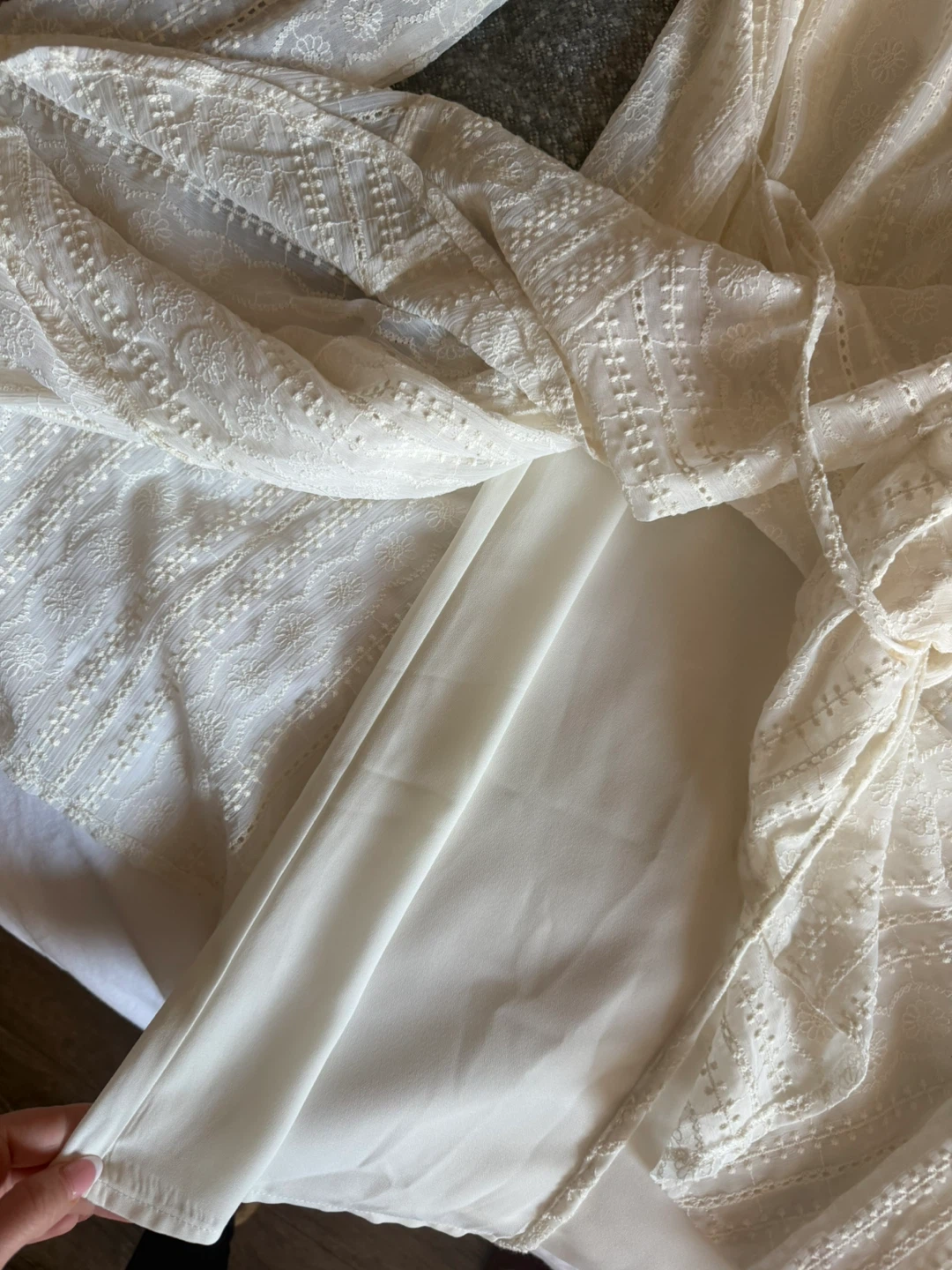 Fate White Lace Dress Size S - photo 2