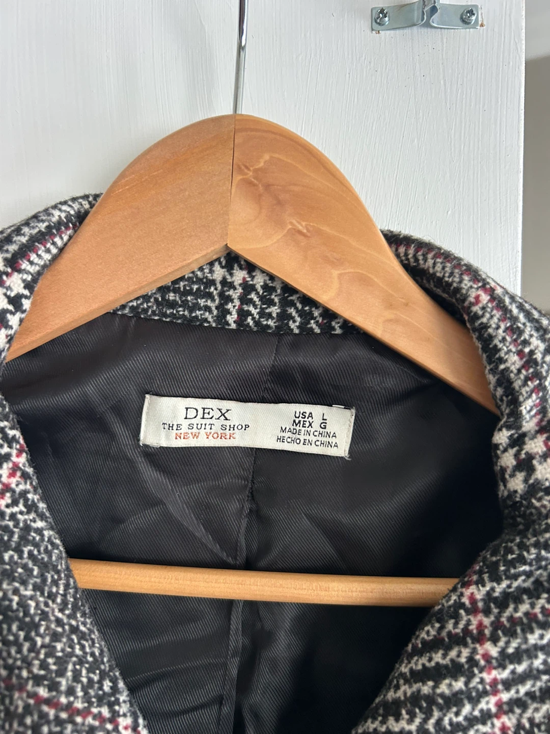 DEX The Suit Shop Plaid Belted Coat - Size L - photo 3