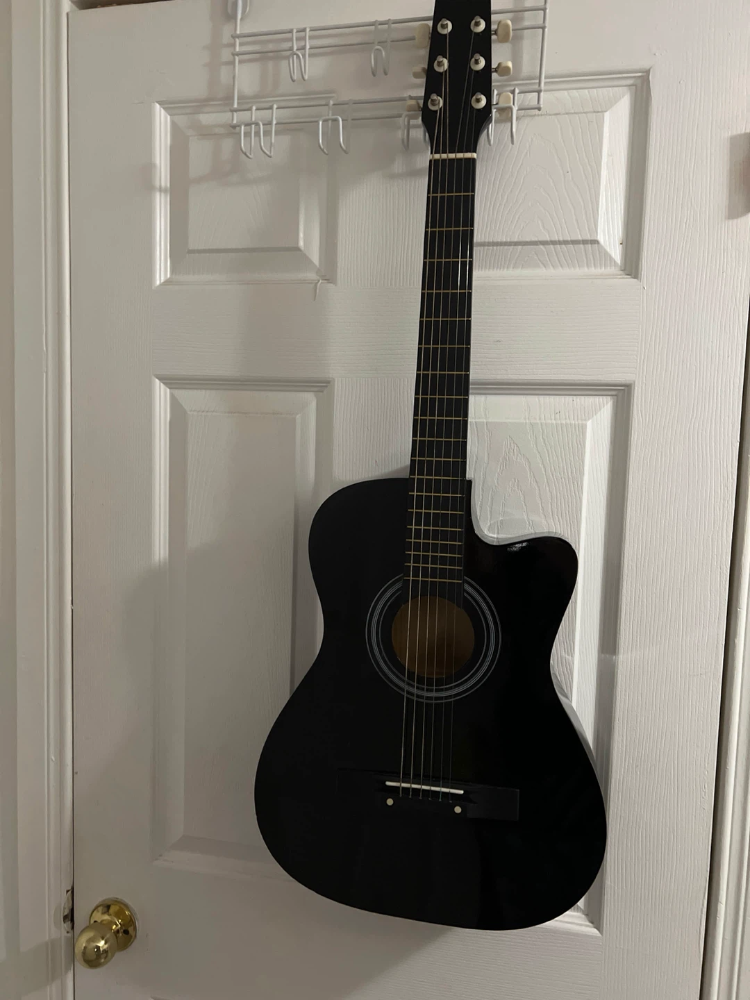 Black Acoustic Cutaway Guitar | Great for Beginners