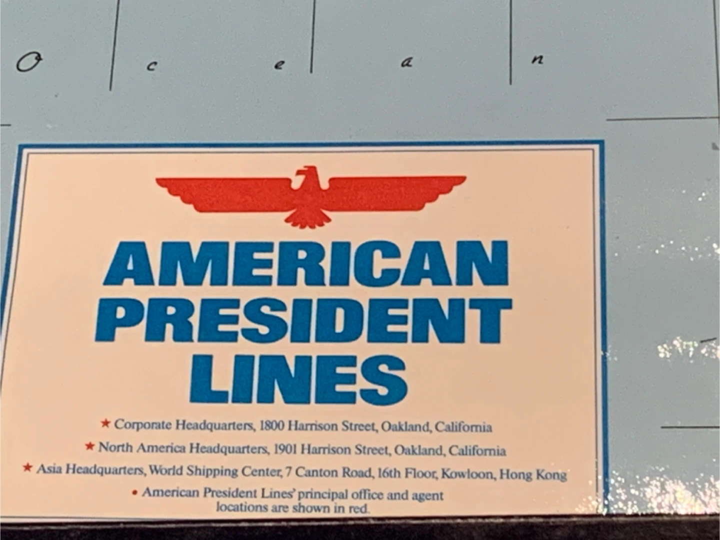 World Map - American President Lines