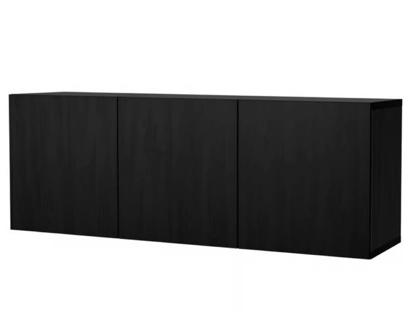 Black 3-Door Cabinet IKEA