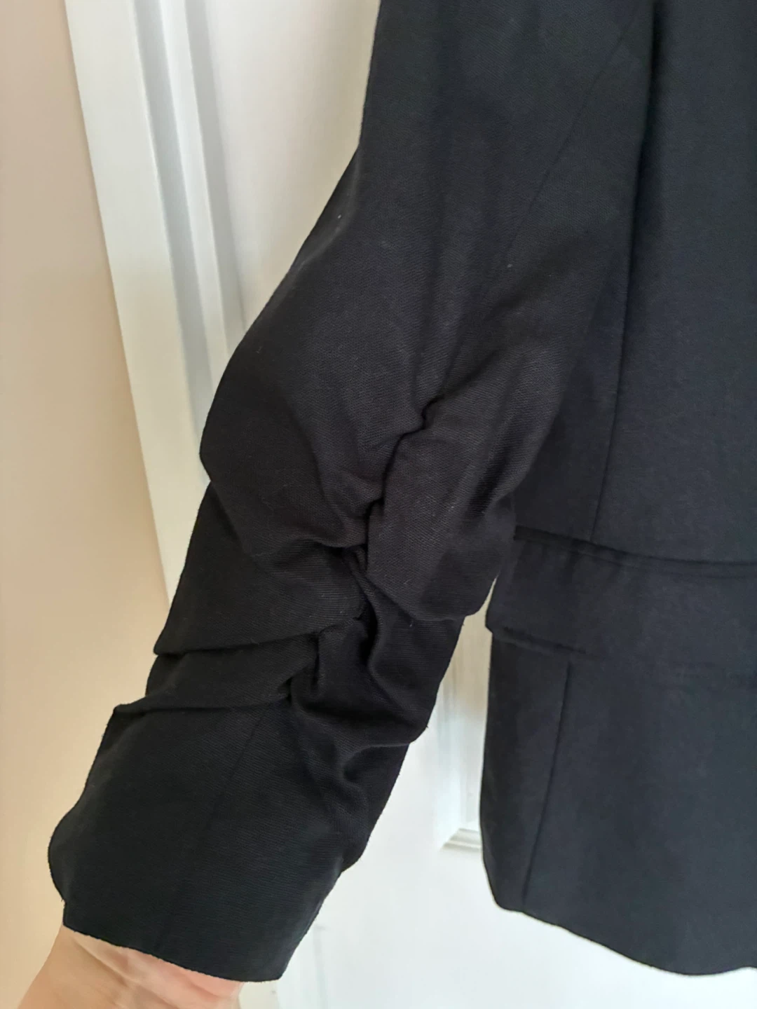 BNWT—Anne Klein Black Linen Blend Blazer - Size L - photo 3
