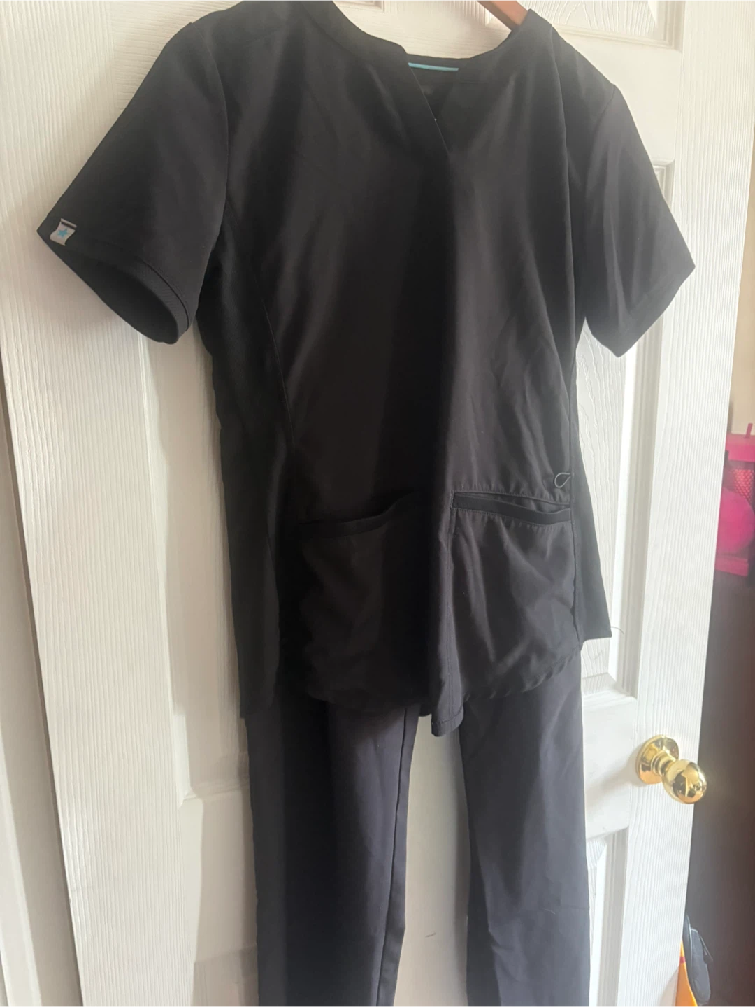 Black Scrub Top and Pants Set xsmall