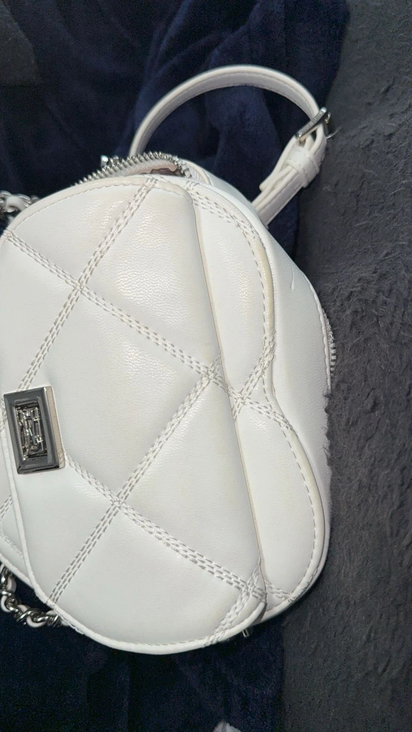 Steve Madden White Quilted Heart Purse - photo 2