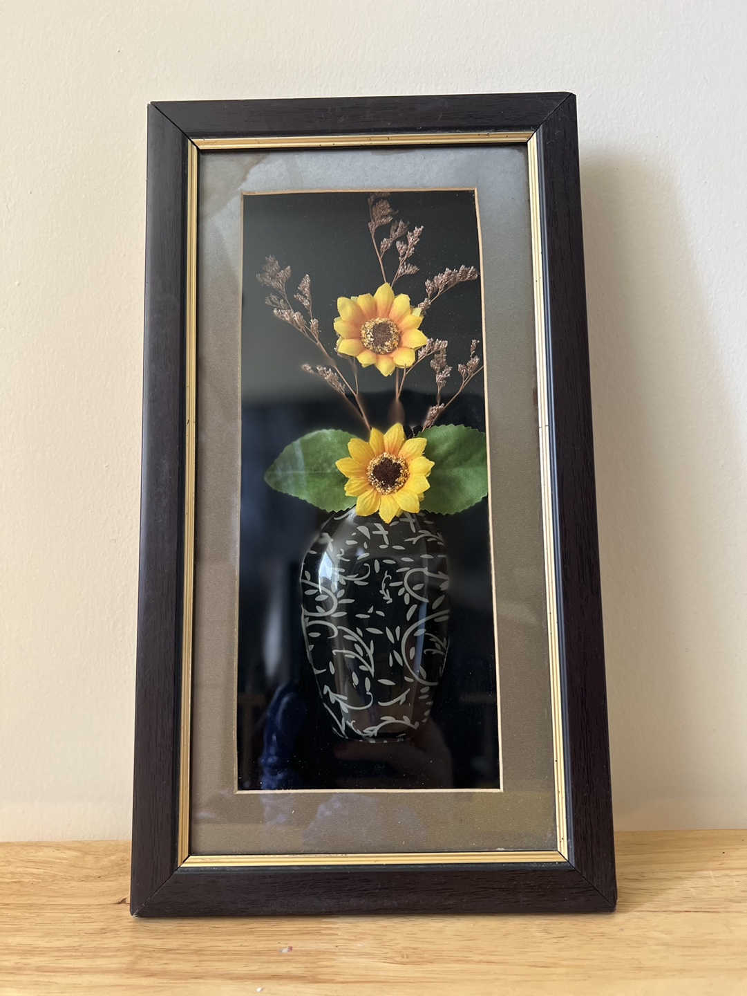 Framed Artificial Sunflower Arrangement - 13” x 7.25”