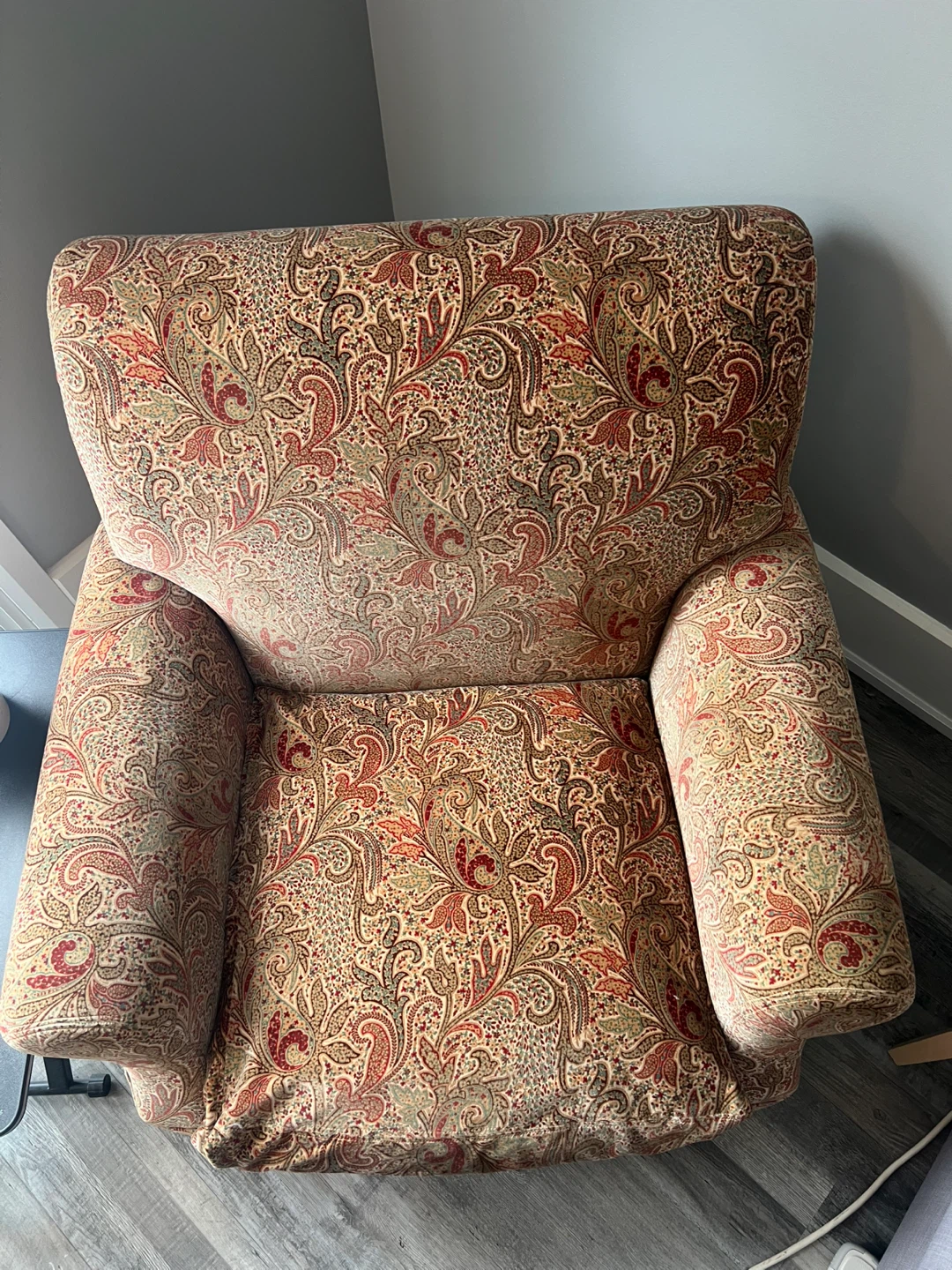 Paisley Print Accent Chair