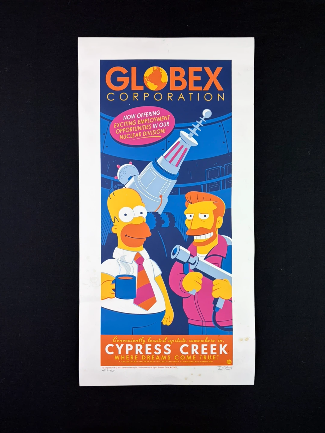 The Simpsons Cypress Creek Globex Corporation Art Print AP 32/35