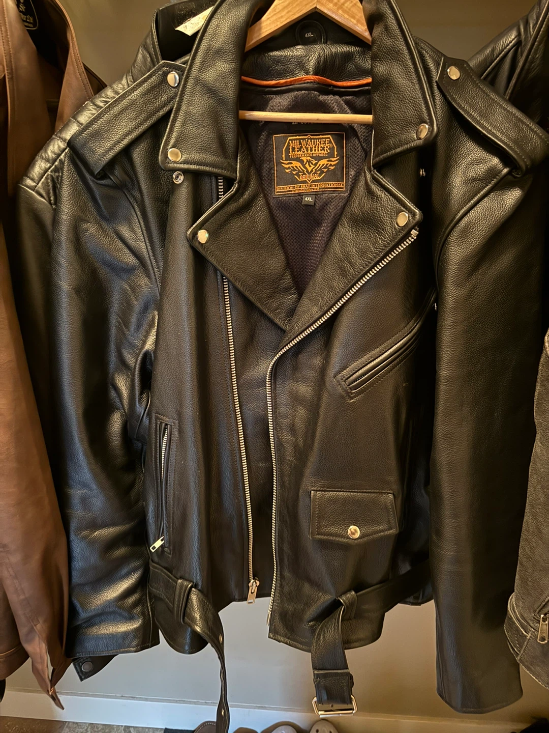 Milwaukee Leather Motorcycle Jacket - Black, Size 4XL