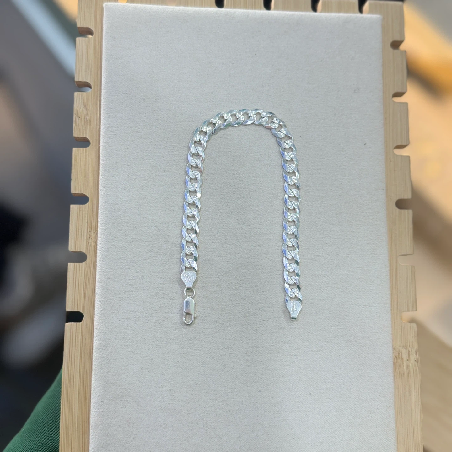 Men's Silver Curb Chain Bracelet