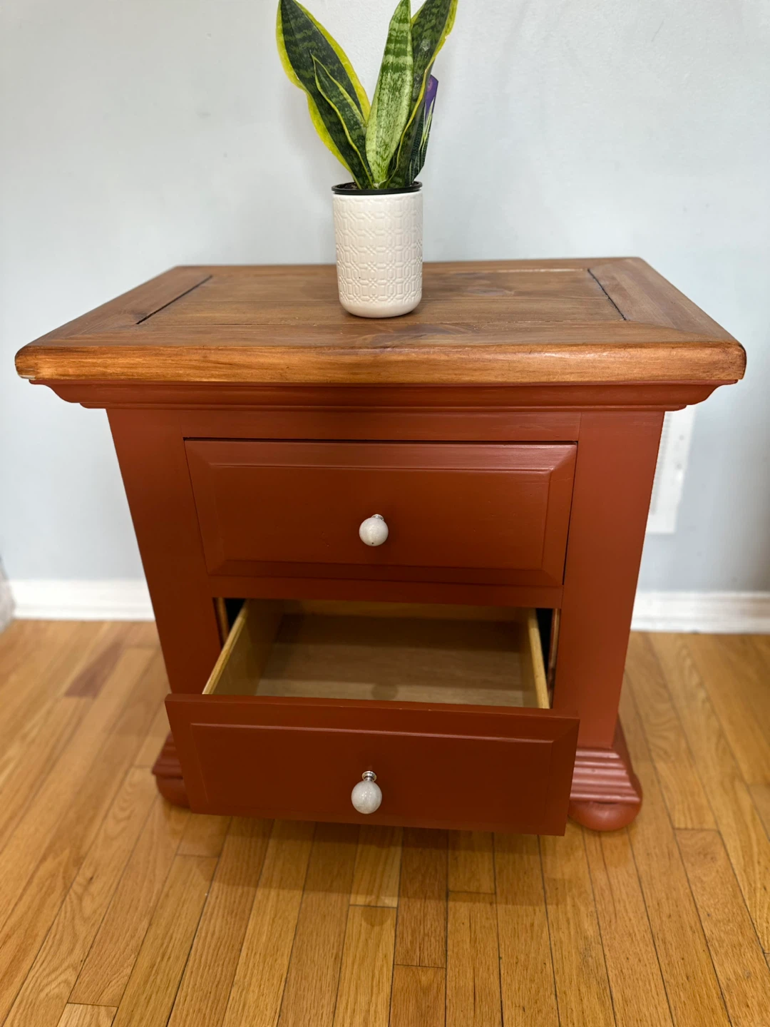 Two-Drawer Nightstand with Gold Hardware - photo 2