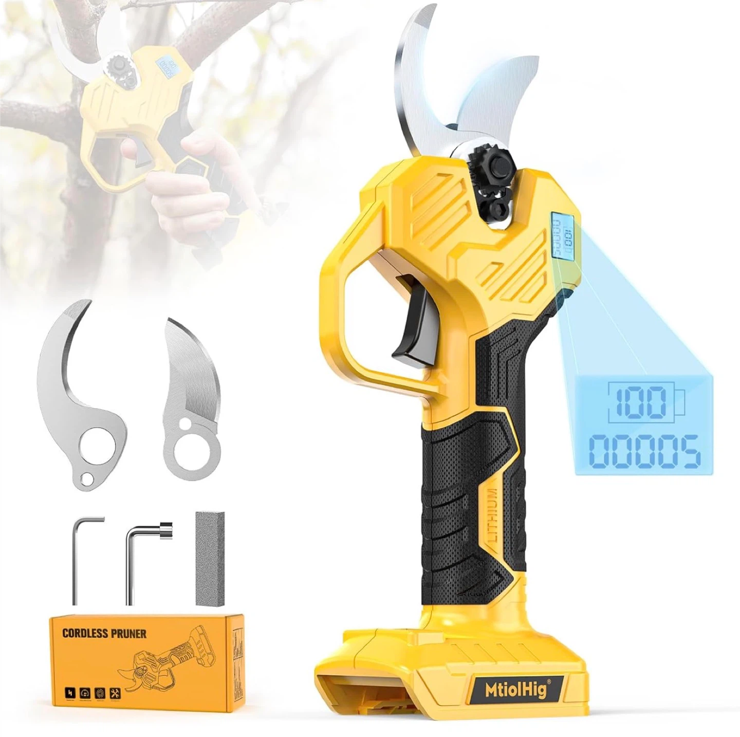 Electric Pruning Shears Compatible with DeWalt 20V - photo 2
