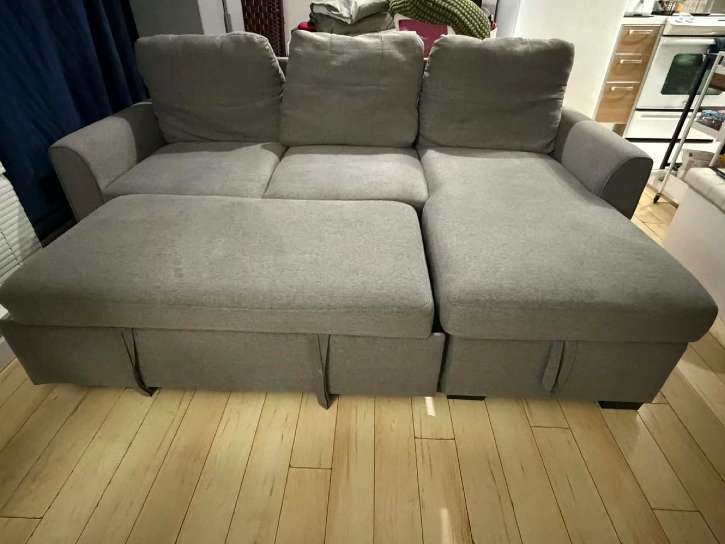 Grey Sectional Sofa with Storage