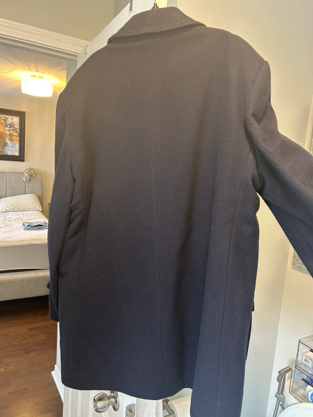 Massimo Moda Men's Wool Blend Peacoat - photo 2