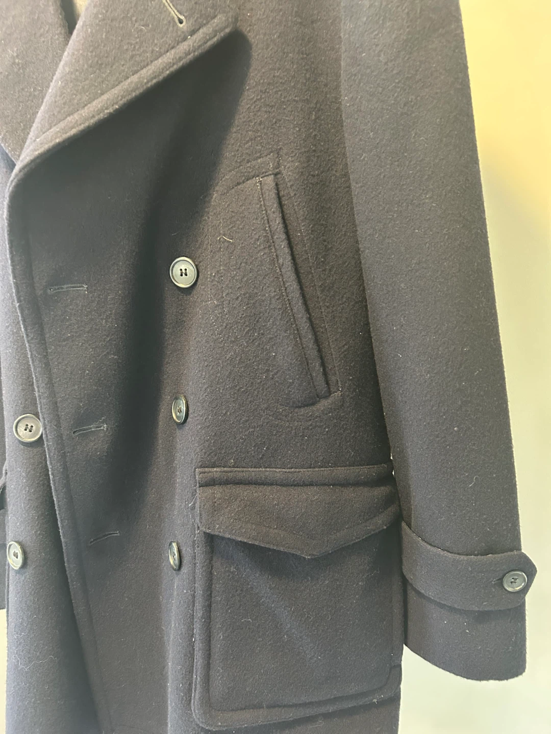 Massimo Moda Men's Wool Blend Peacoat - photo 3