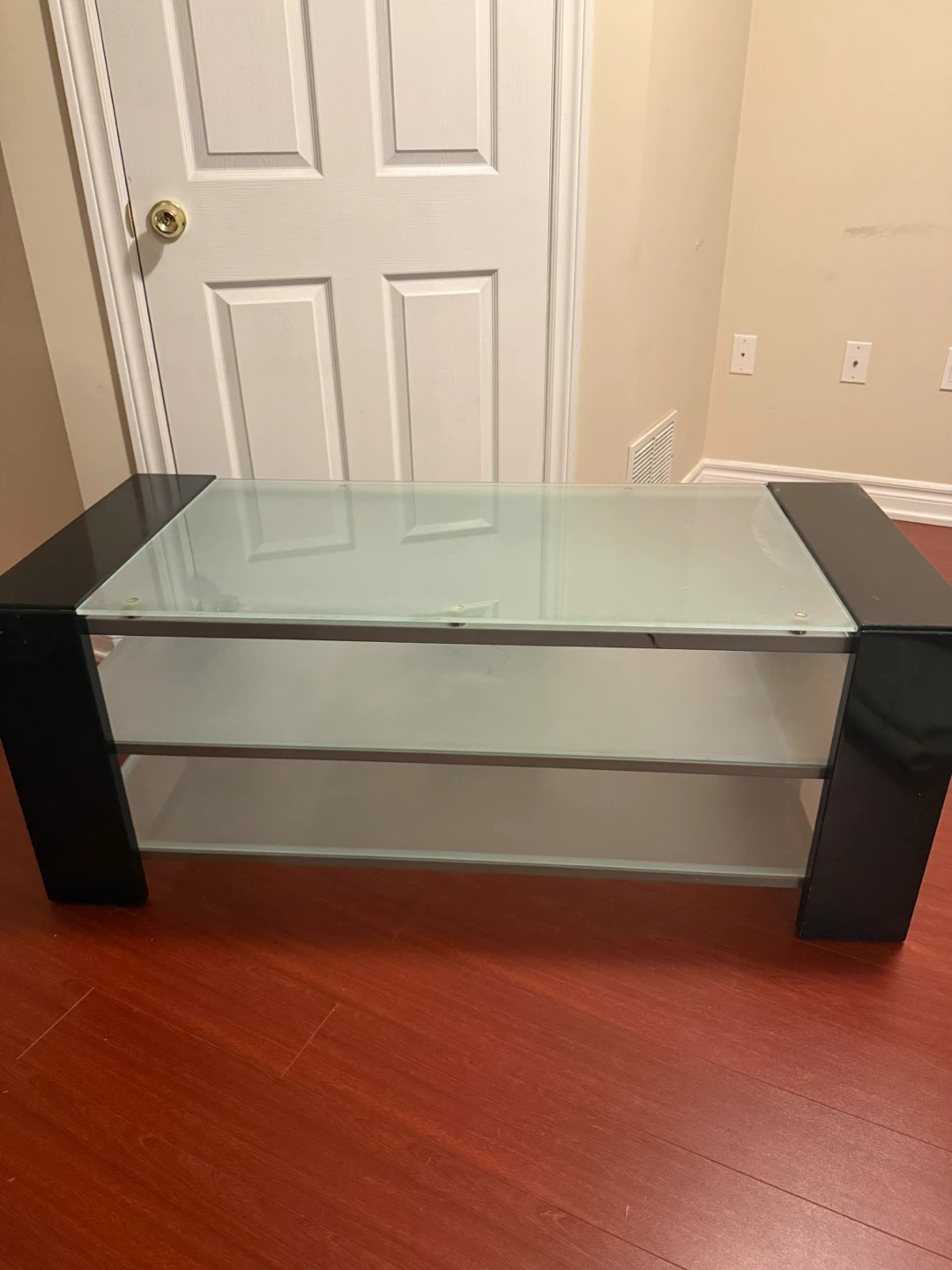 Glass TV Stand with 2 Shelves - photo 3