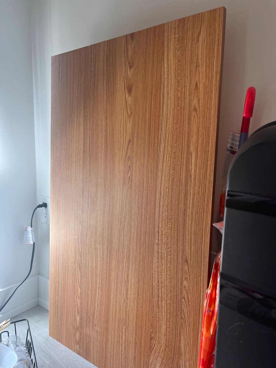 Foldable student Desk 39.3" Wood+White