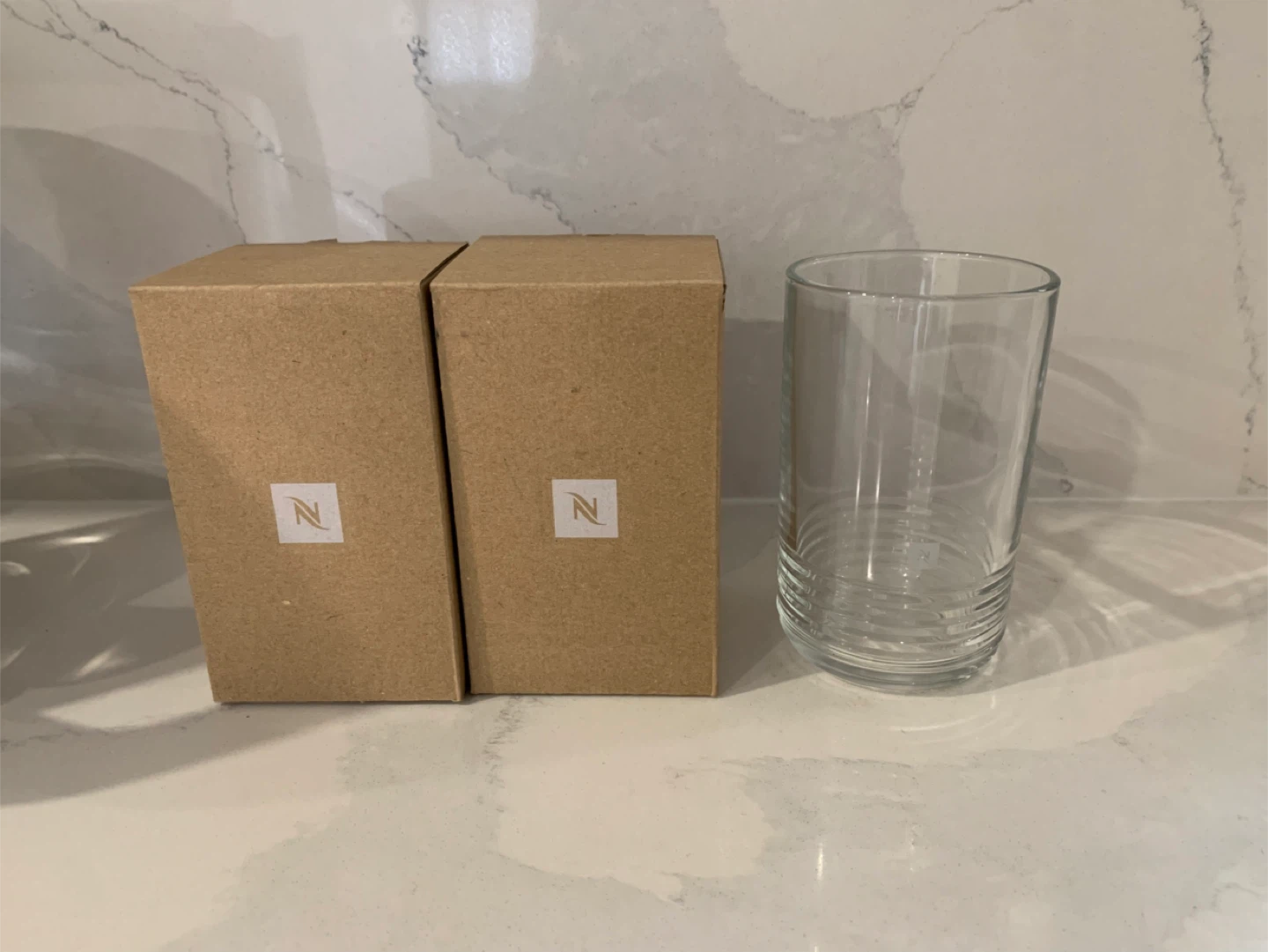 Nespresso Set of 2 Clear Glass Mugs