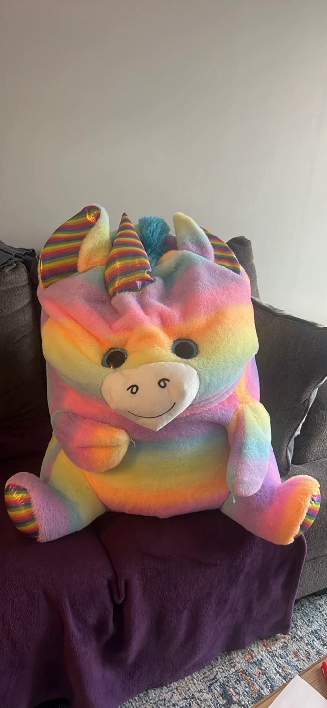 Rainbow Tie-Dye Plush Animal - photo 2