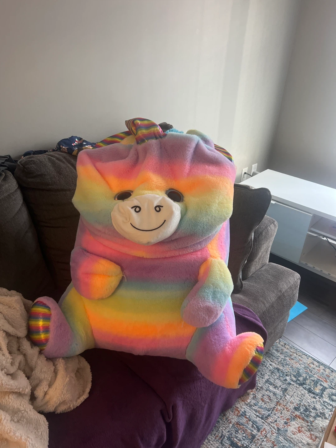Rainbow Tie-Dye Plush Animal - photo 3