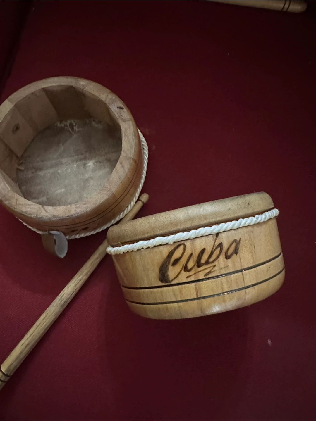 Wooden Bongos "Cuba" with drumsticks - photo 3