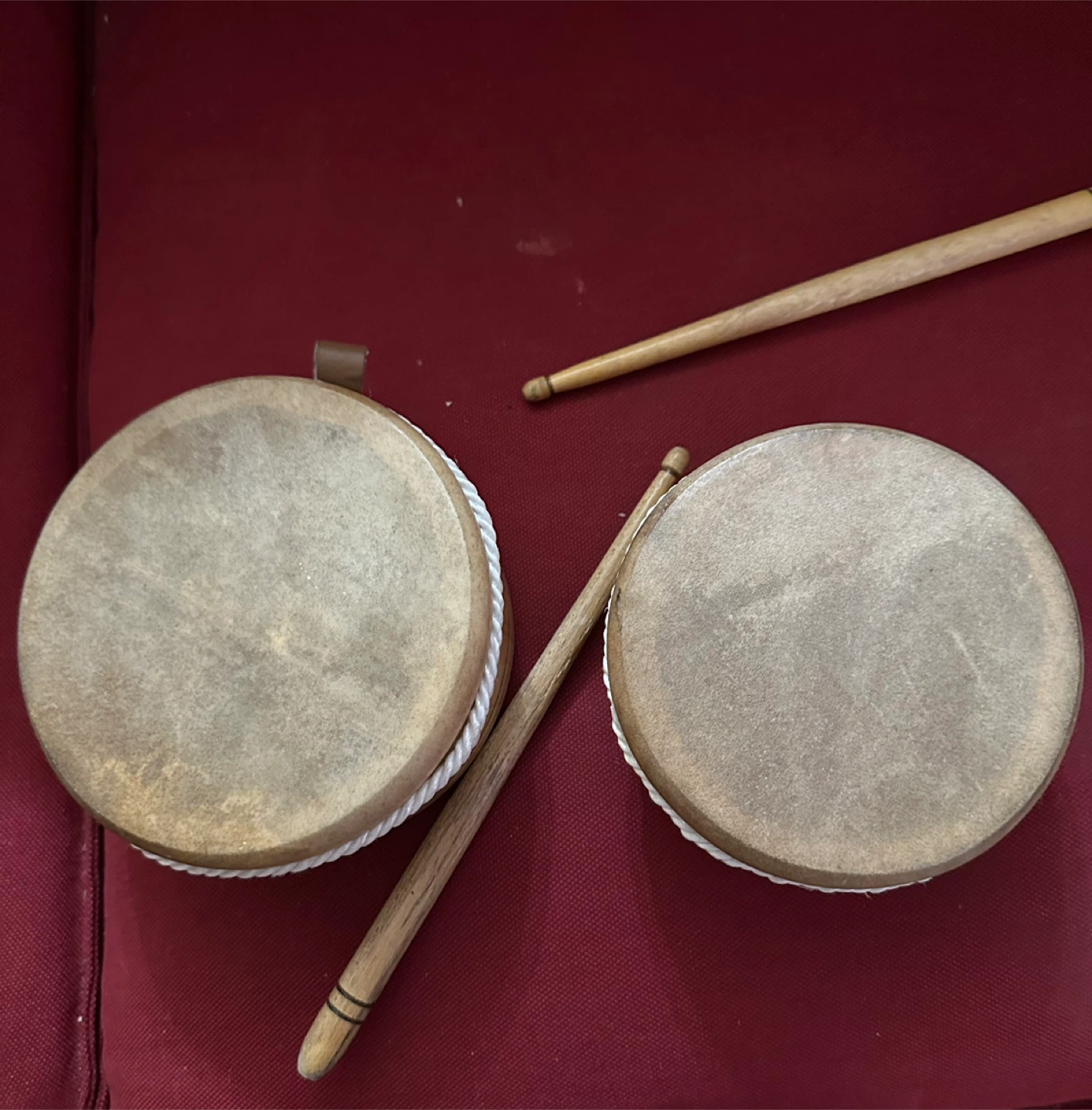 Wooden Bongos "Cuba" with drumsticks