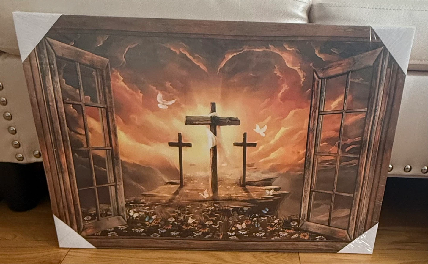 Christian Wall Art Canvas Print - Three Crosses Scene - photo 2