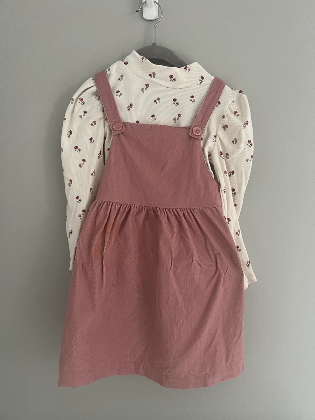 5Y - Gap Kids Pinafore Dress and Long Sleeve Top Set