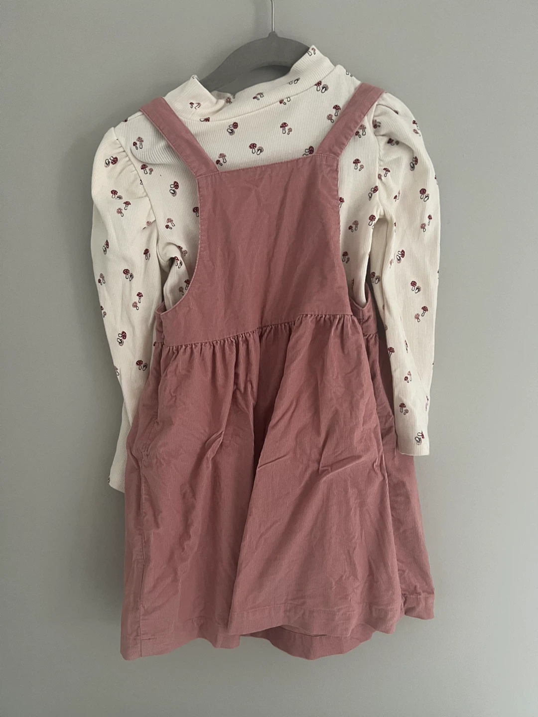 5Y - Gap Kids Pinafore Dress and Long Sleeve Top Set - photo 2