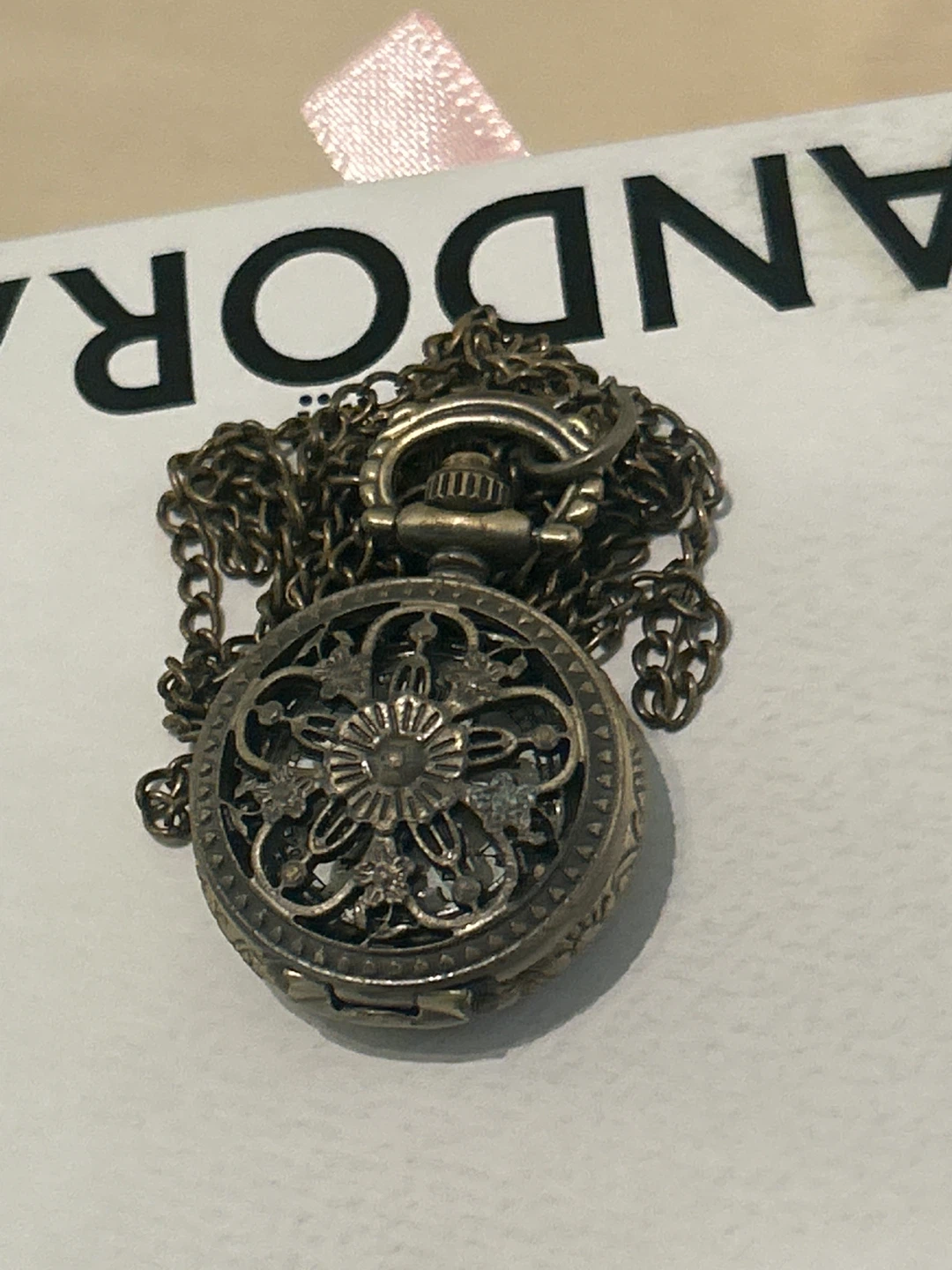 Vintage Pendant Watch Necklace