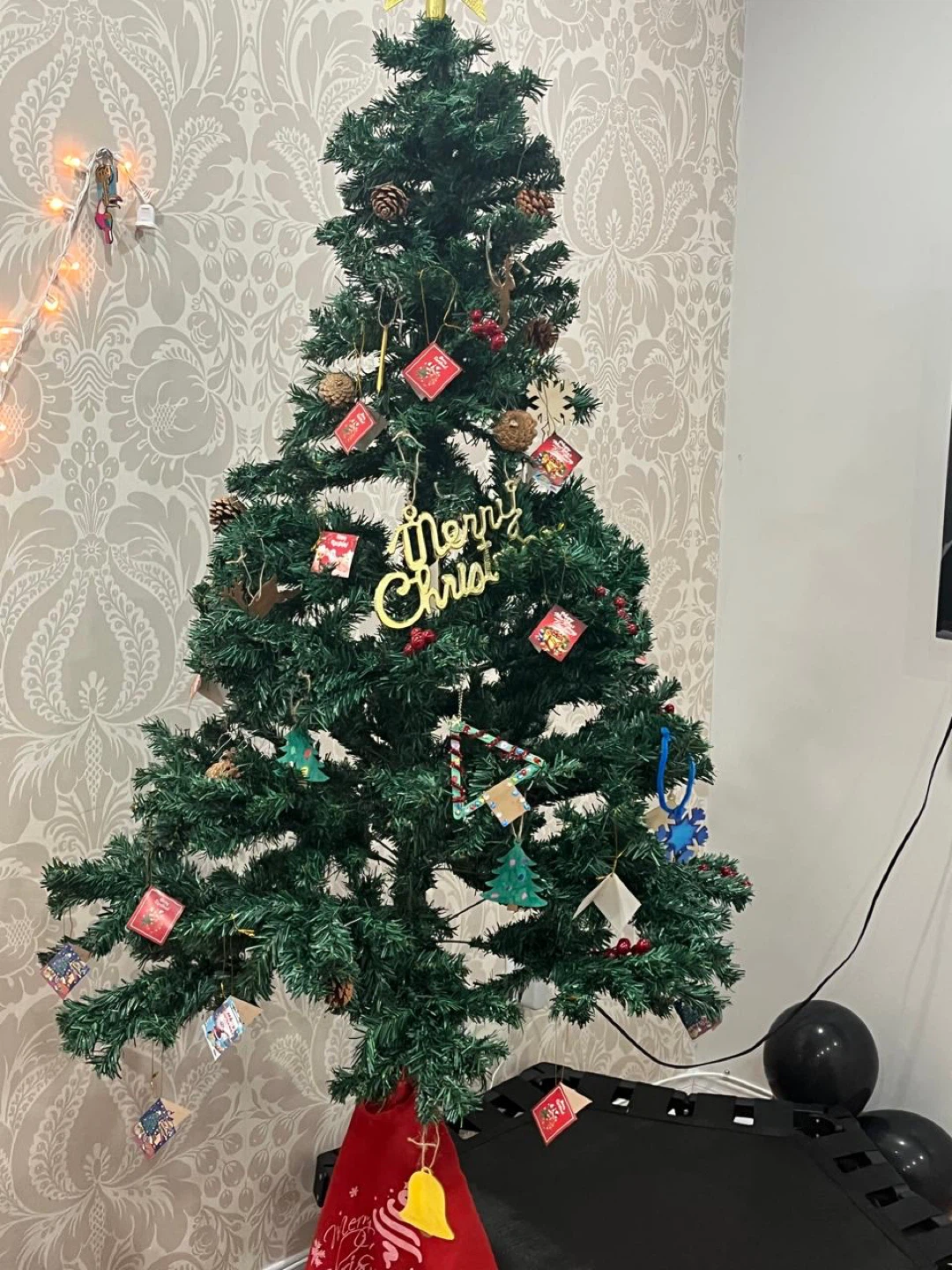 Artificial Christmas Tree with Ornaments