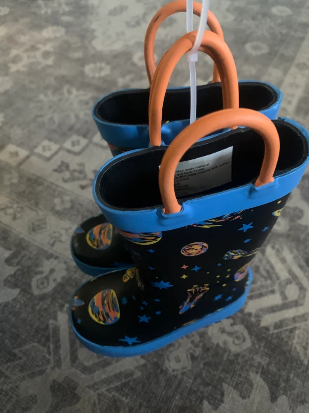 Kids Space Themed Rain Boots Size 5 - photo 3