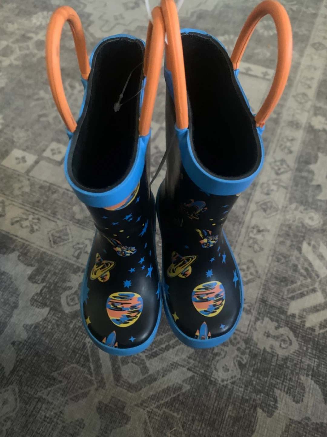 Kids Space Themed Rain Boots Size 5