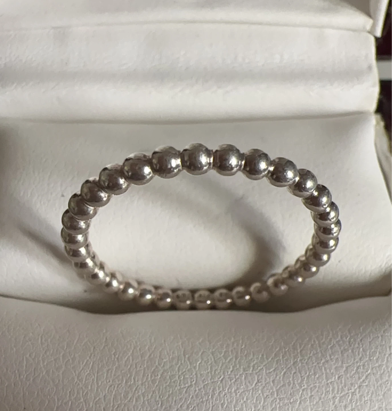 Pandora Sterling Silver Beaded Ring Size 60