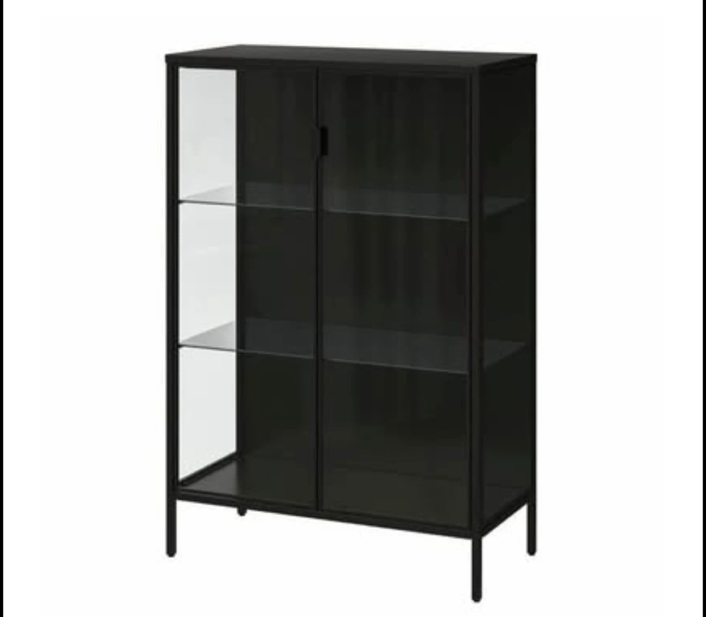 Rudsta Glass Door Display Cabinet - Black