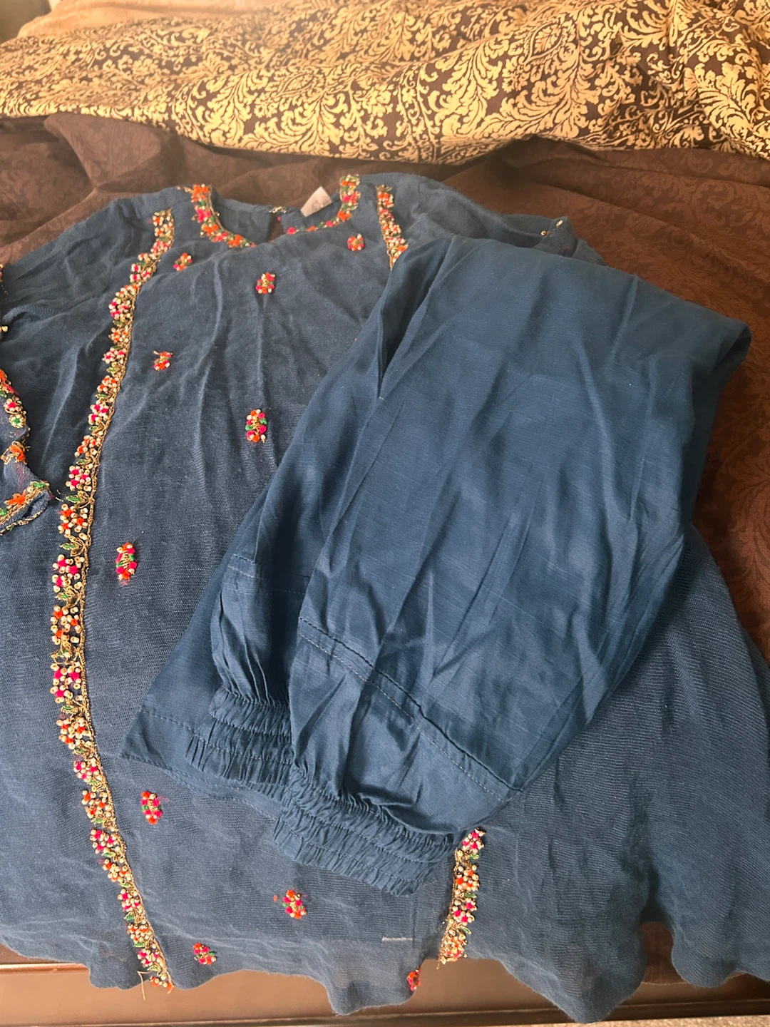 🥕Kayseria Ladi Girls Kurti and Pants Set Size 8-9 - photo 3