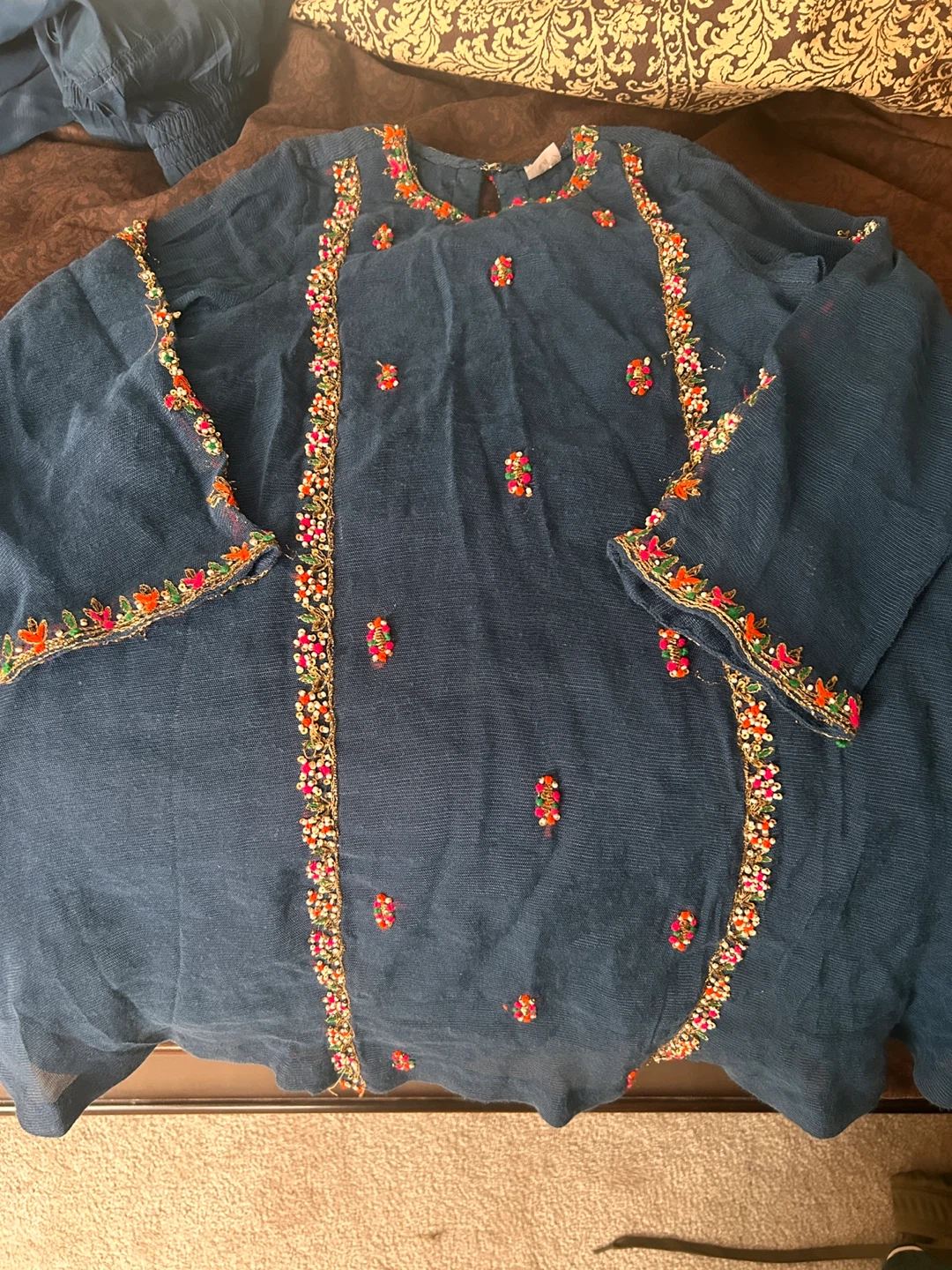 🥕Kayseria Ladi Girls Kurti and Pants Set Size 8-9