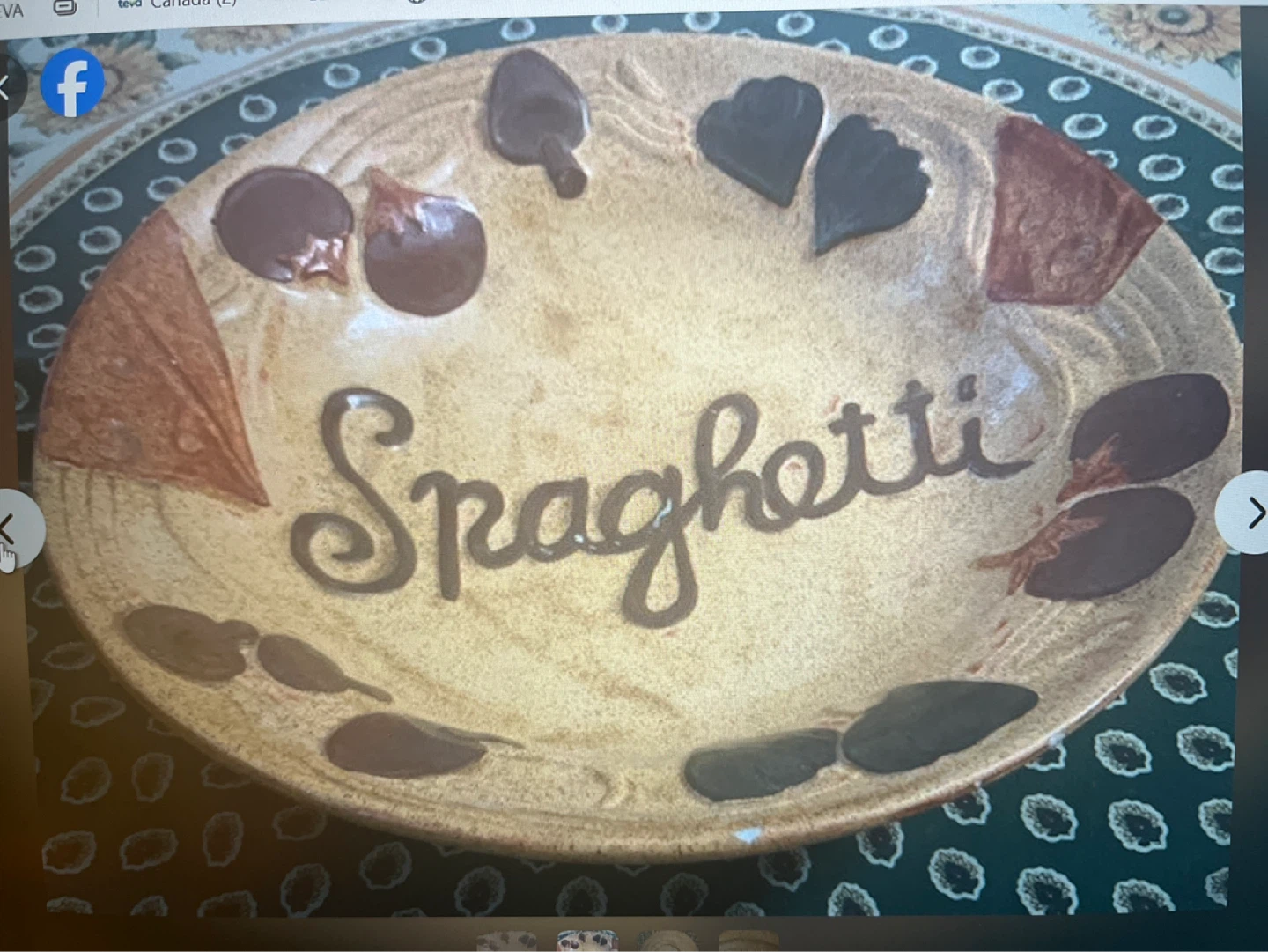 Handmade "Spaghetti" Ceramic Serving Bowl