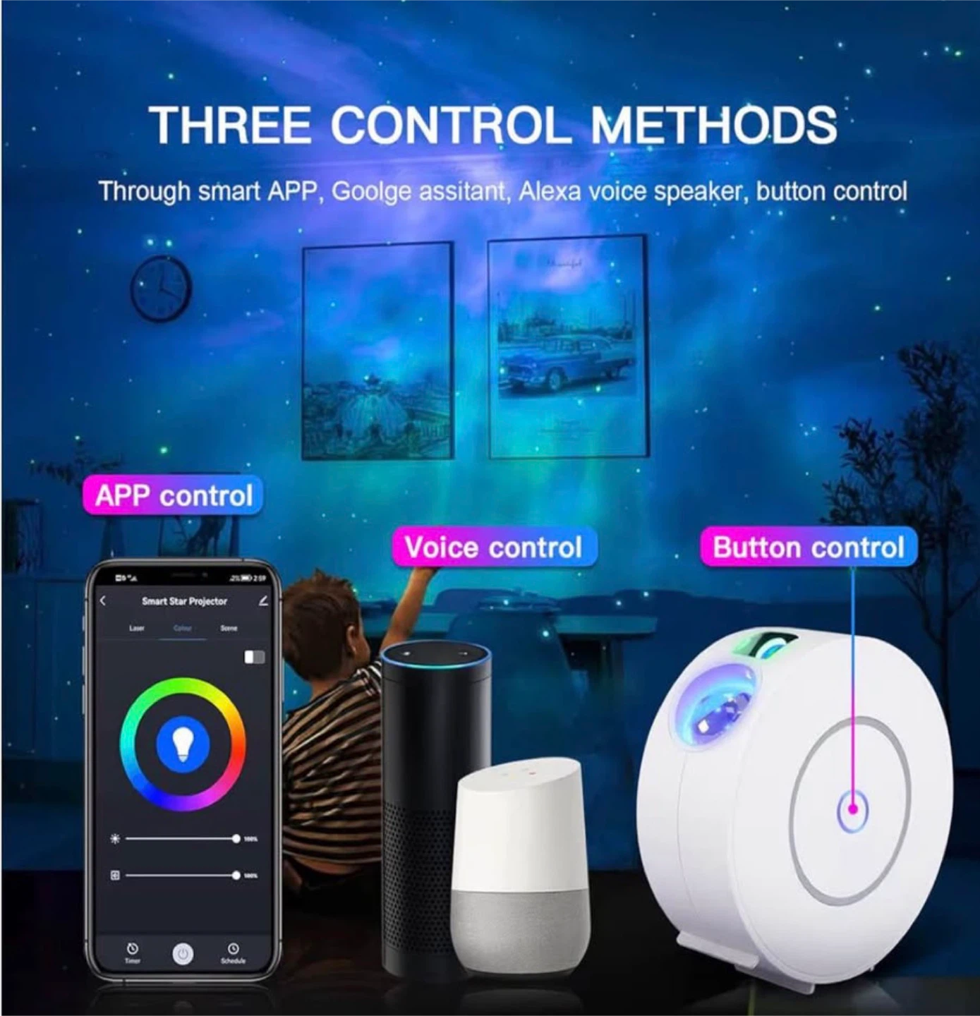 Smart Star Projector with APP & Voice Control