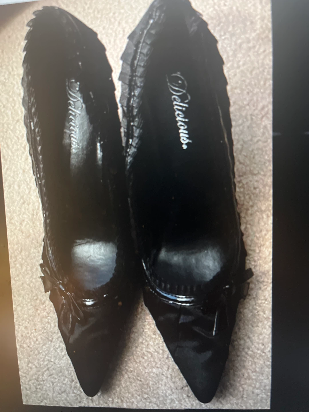 Delicious Black Stiletto Heels woman