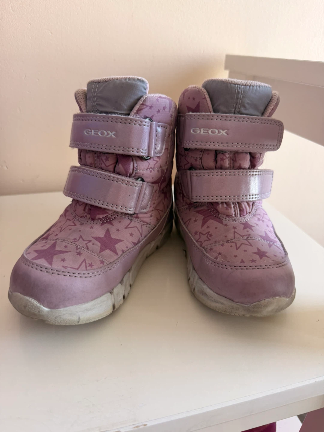Geox Pink Star Winter Boots & H&M Red Glitter Shoes - Size 25/29
