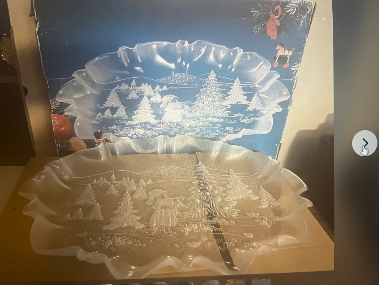 Frosted Glass Christmas Serving platter - photo 2