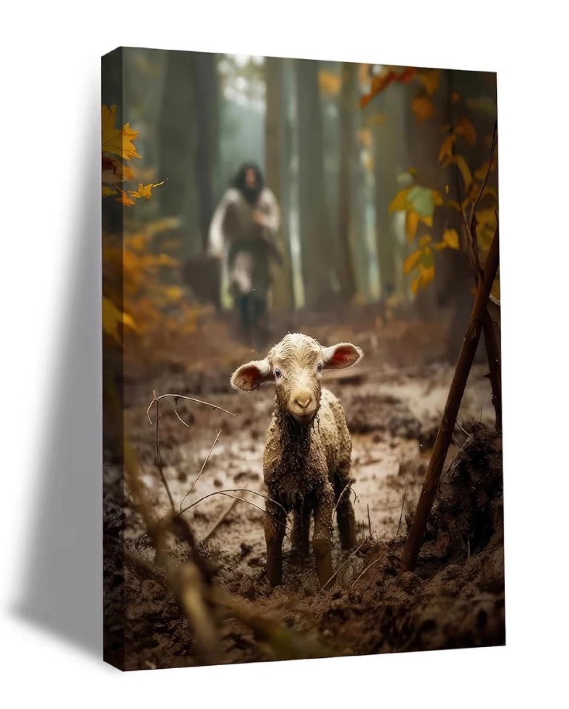 Jesus and Lamb Canvas Wall Art 24"x36"