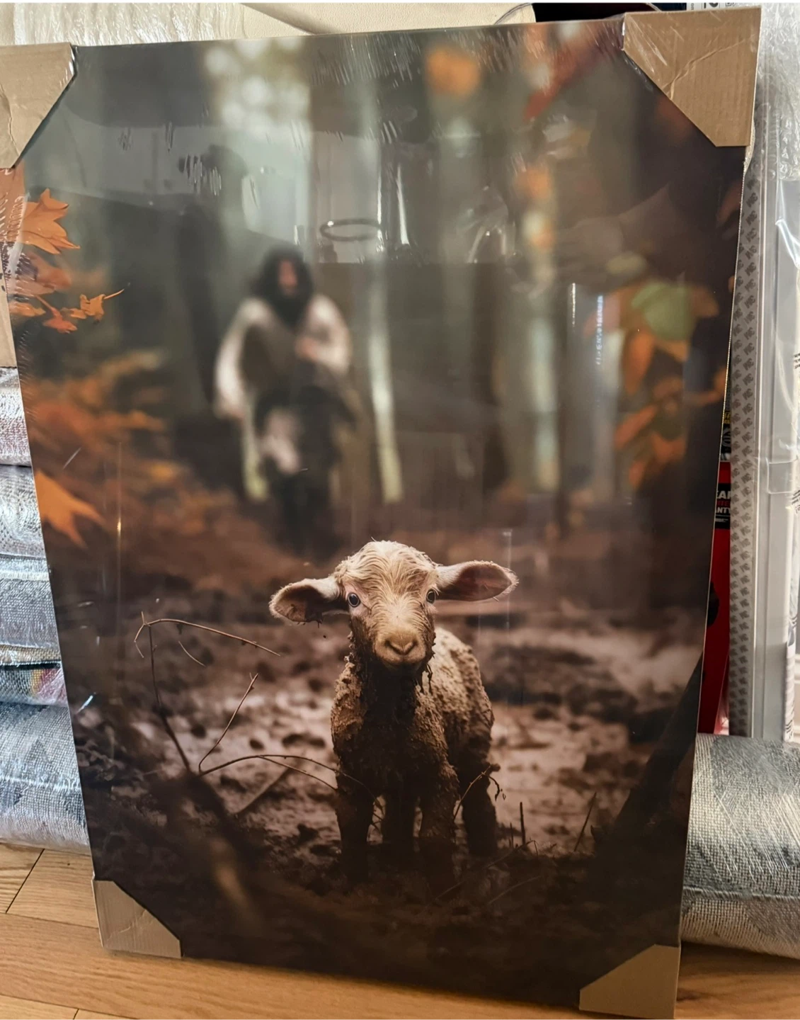 Jesus and Lamb Canvas Wall Art 24"x36" - photo 4