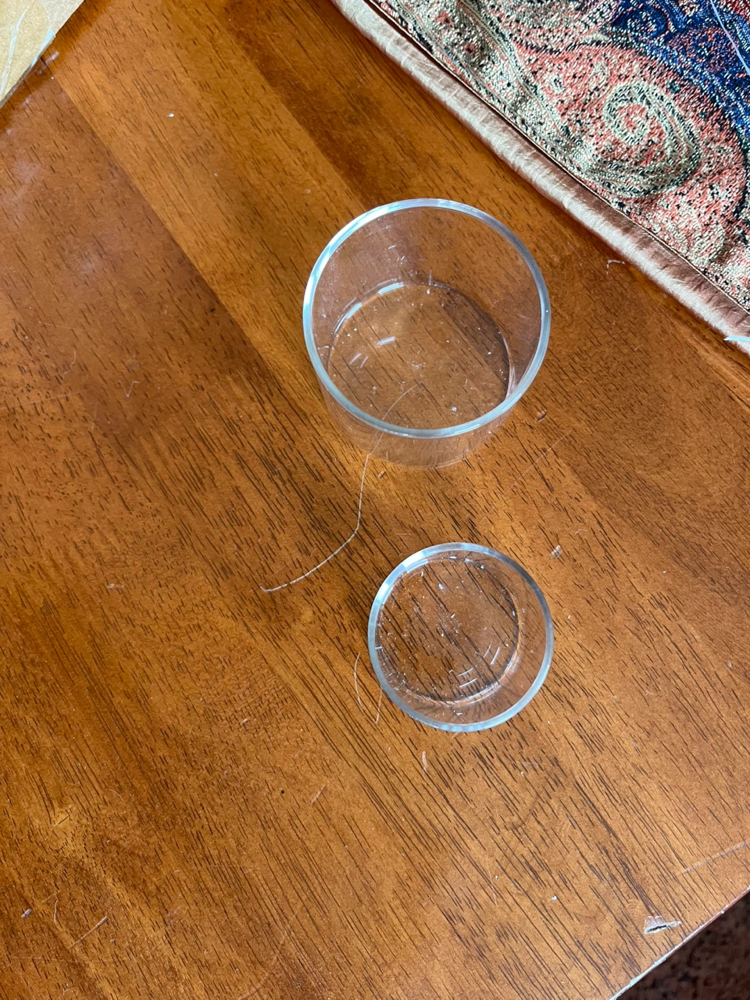 Set of 12 in two sizes Glass Votive Candle Holders