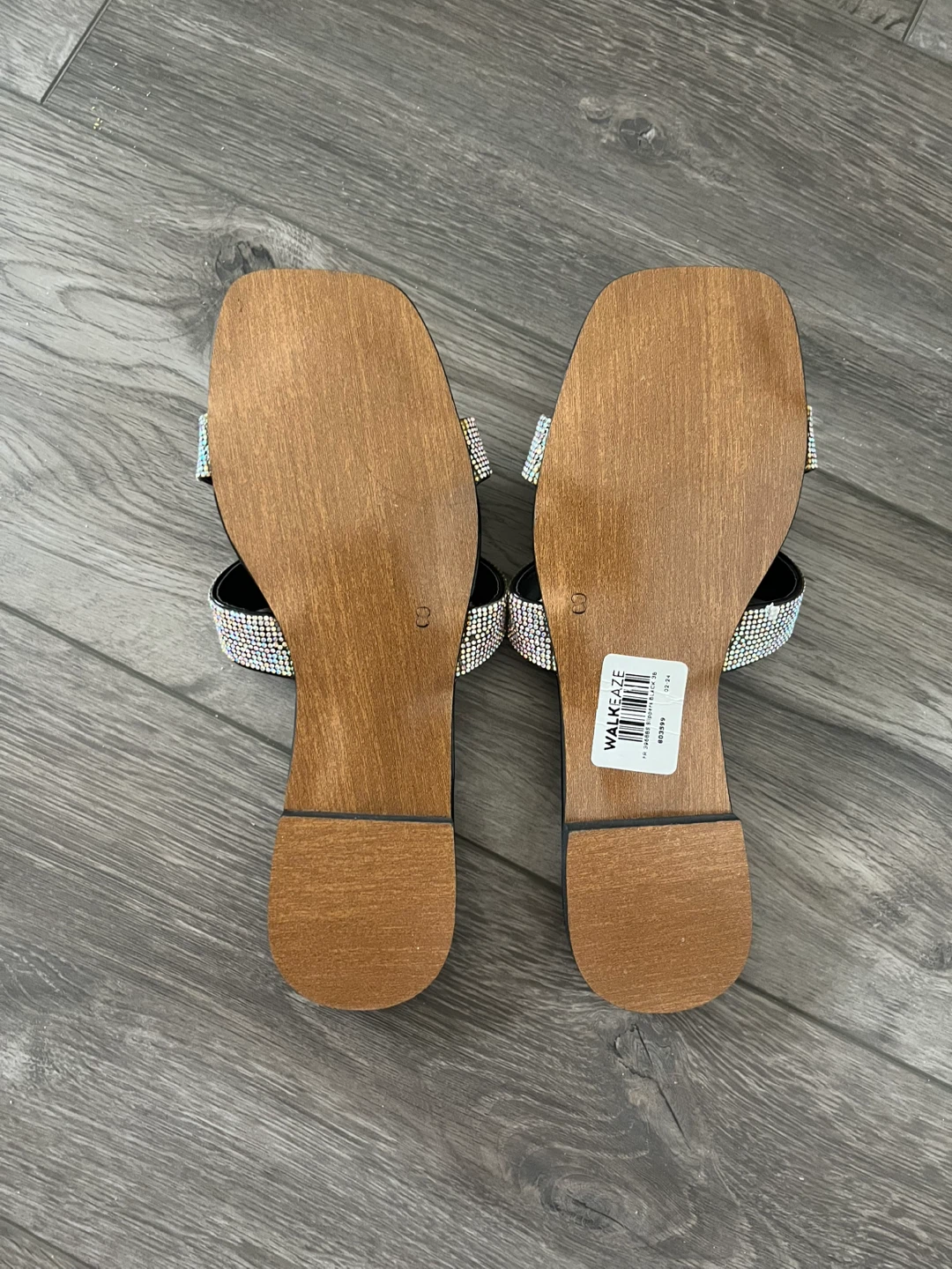 WALKEASE Embellished Slip-On Sandals - photo 2